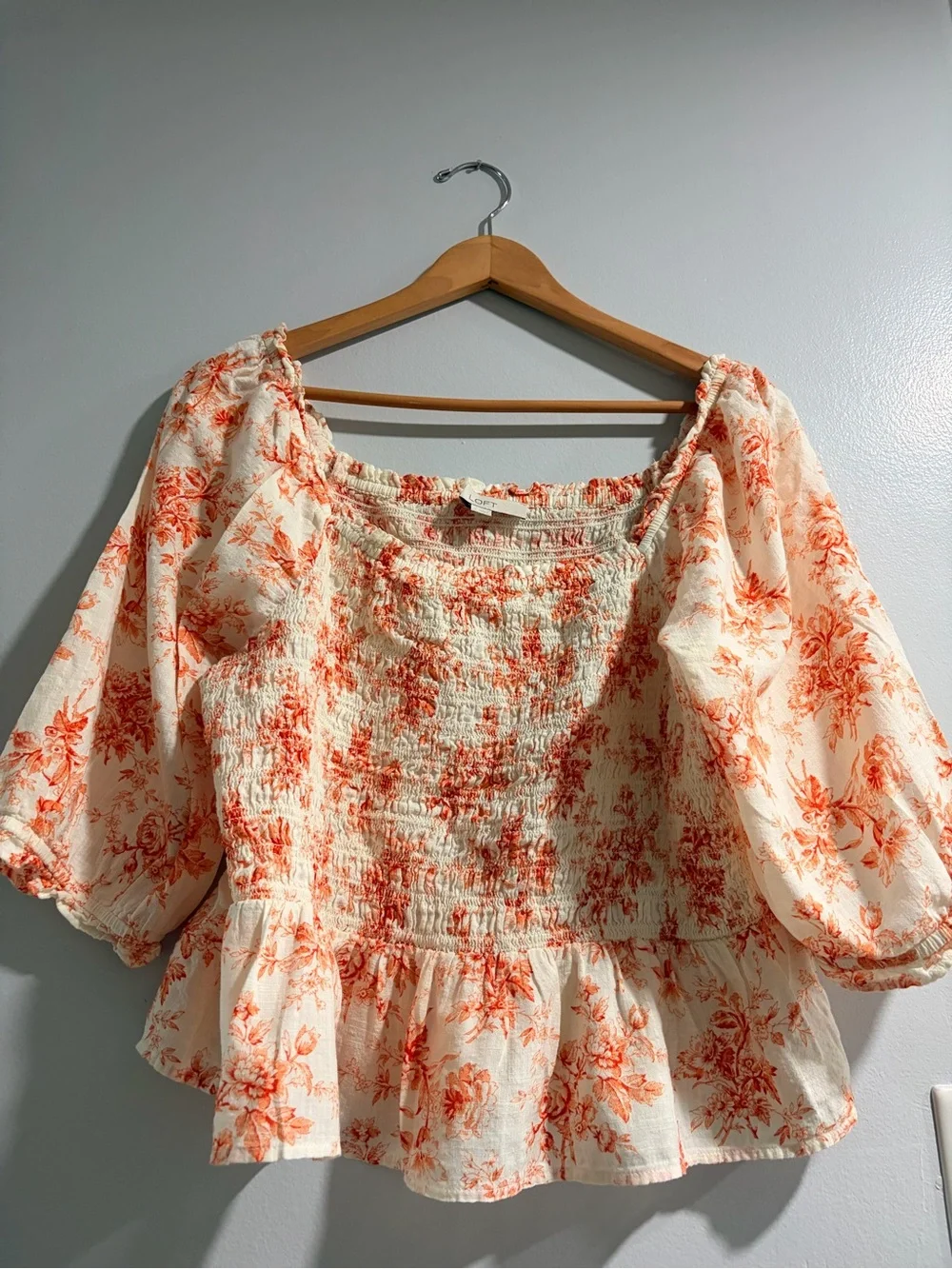LOFT smocked bodice